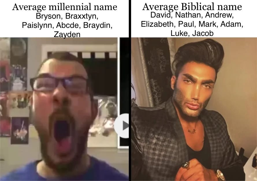 Chad Biblical Names - meme