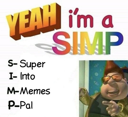 I'll simp all day - meme