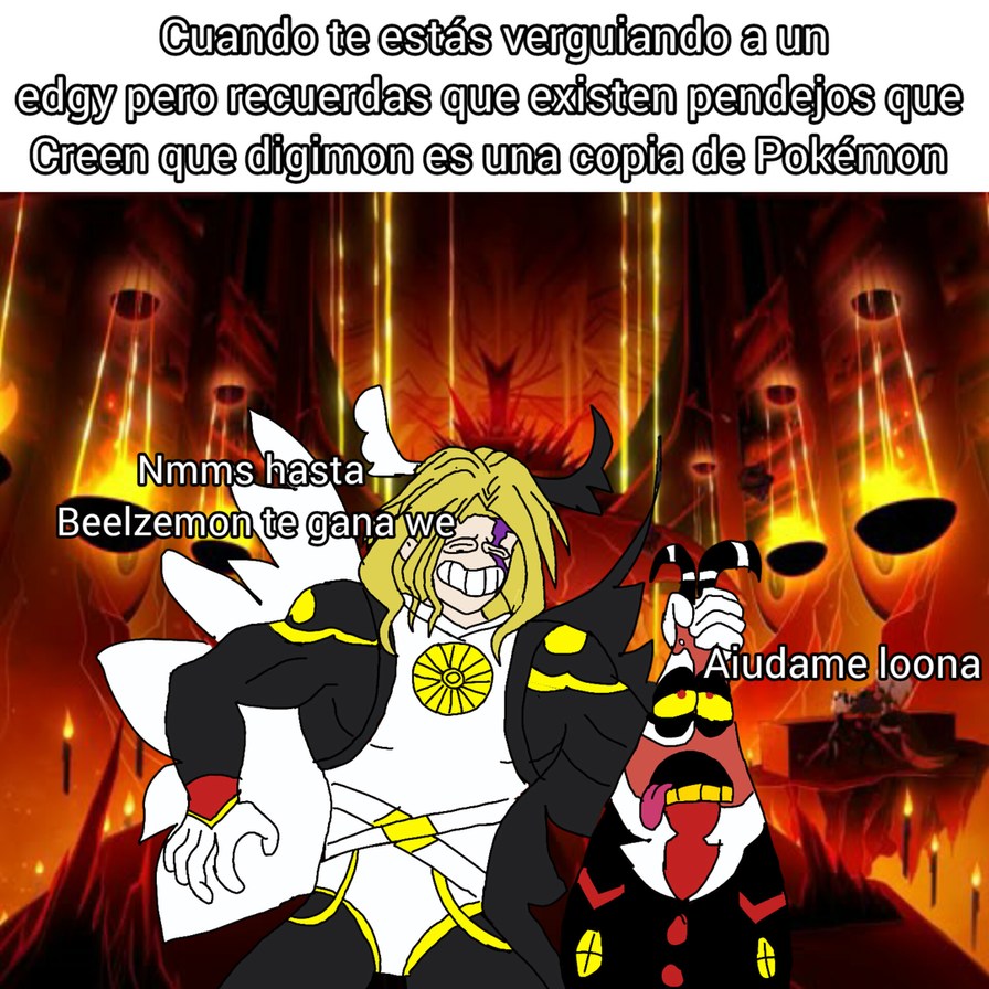 When eres la mejor adaptación de lucifer en la animación:Soy lucemon we ekisdedededede - meme