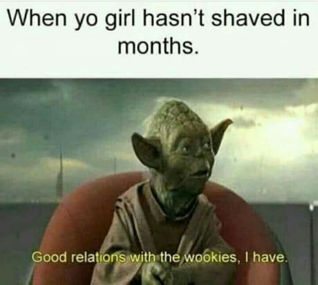 My girlfriend shaves - meme