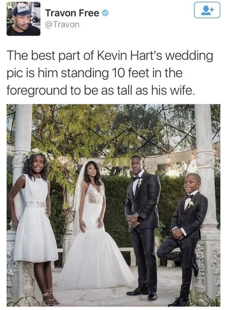 Kevin Hart's wedding pic - meme