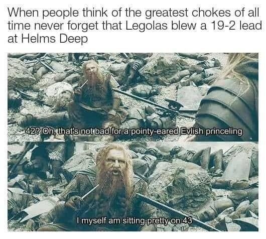 Legolas blew a 19-2 lead and nobody talks about it - meme
