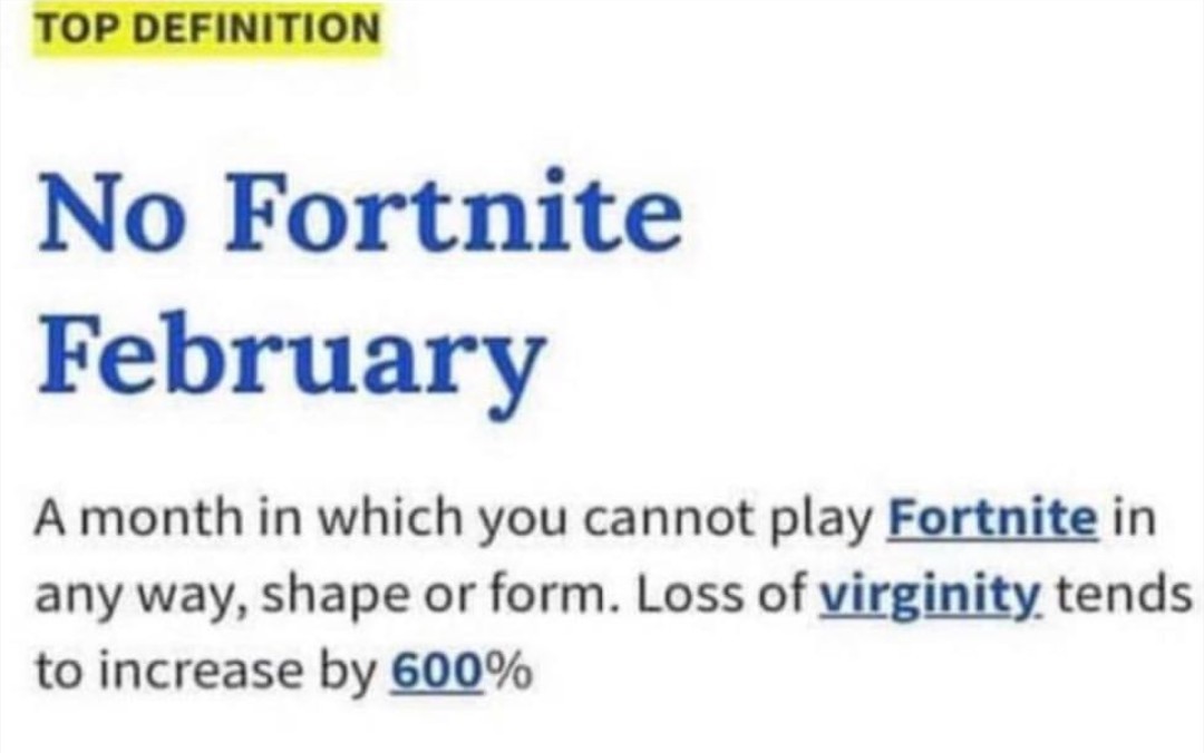 Never played fortnite,yet im still a virgin - meme