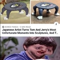 Tom and jerry sculptures