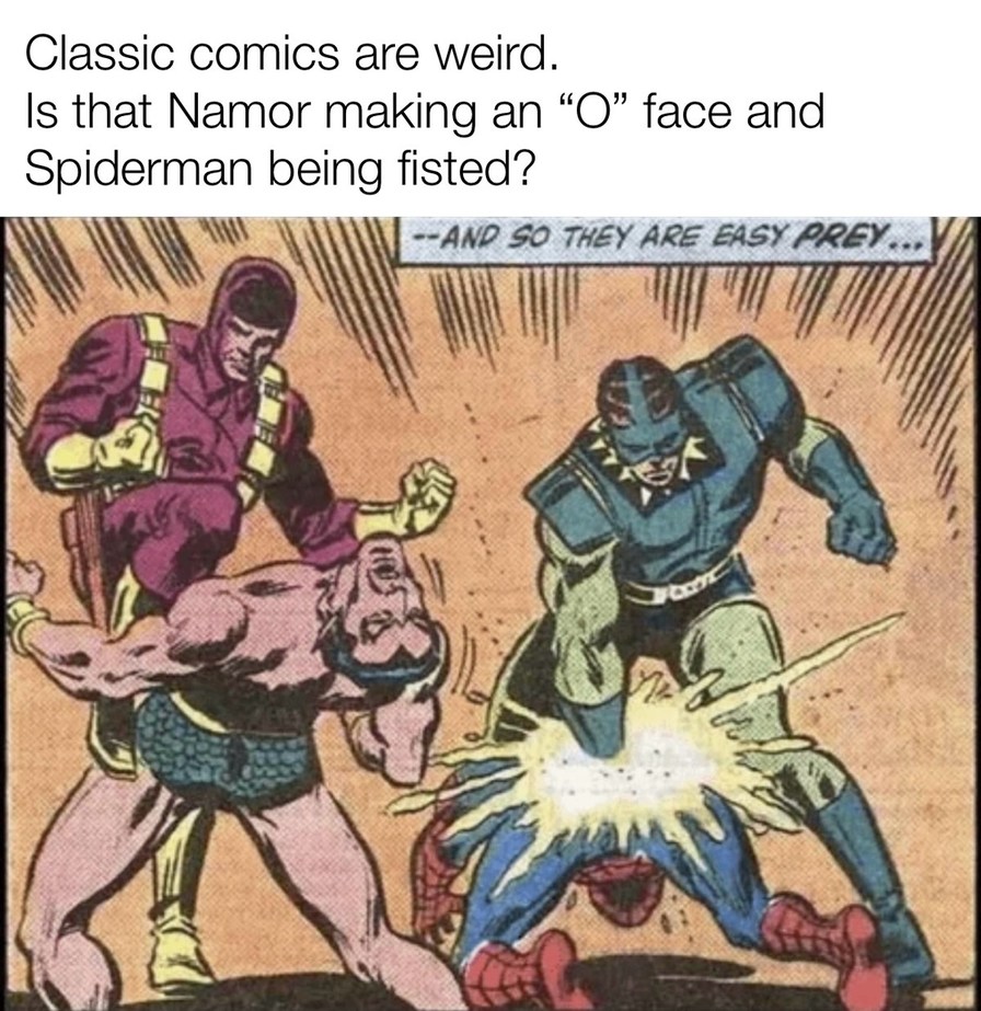 Marvel getting a little strange back in the day - meme