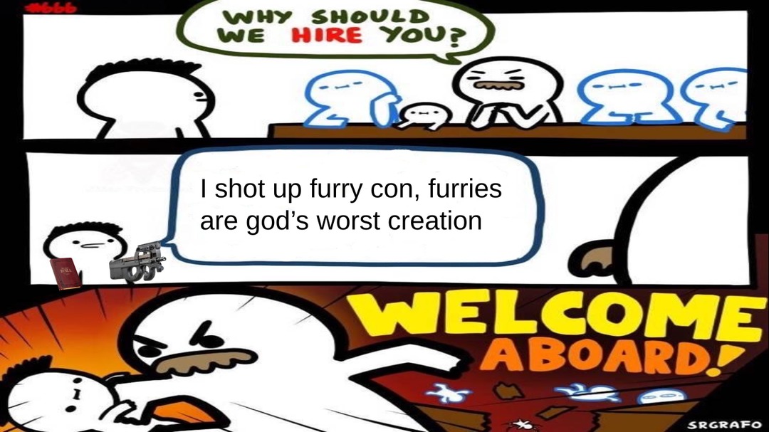 Furries are God's worst creation - meme