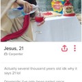 Jesus' tinder profile