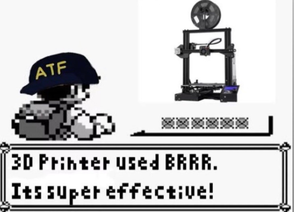 3D printer used Ghost Gun. It was terrible ineffective. - meme
