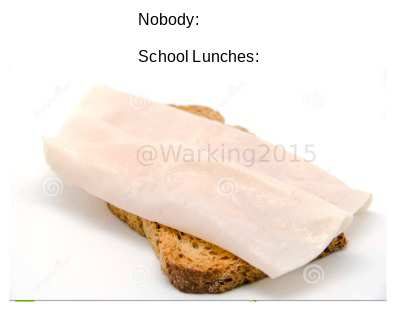 EVery single school lunch ever - meme