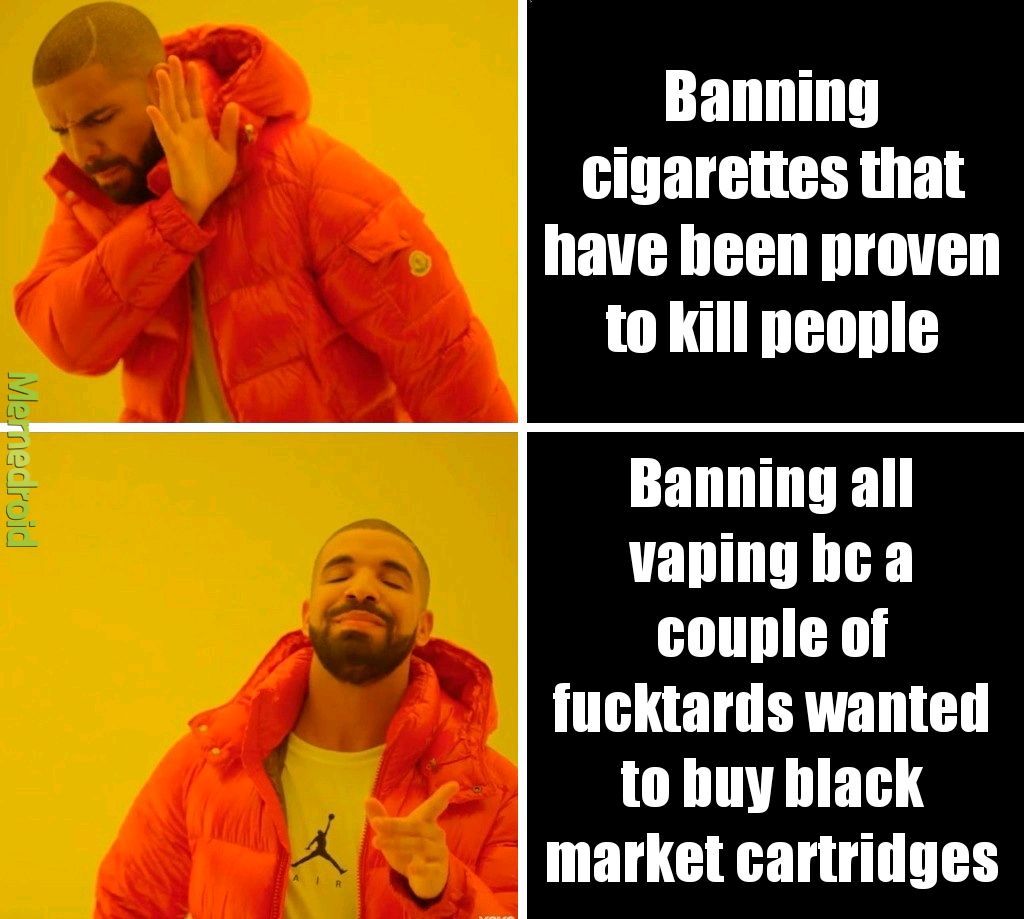 Ban all cigarettes - meme