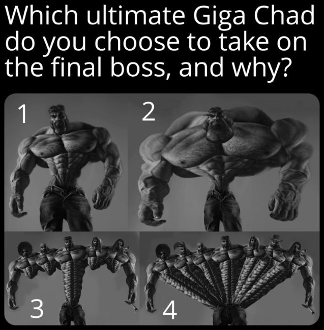 Can we make a version of the giga-Chad meme, but with a buff