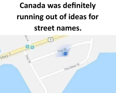 Canada's streets - meme