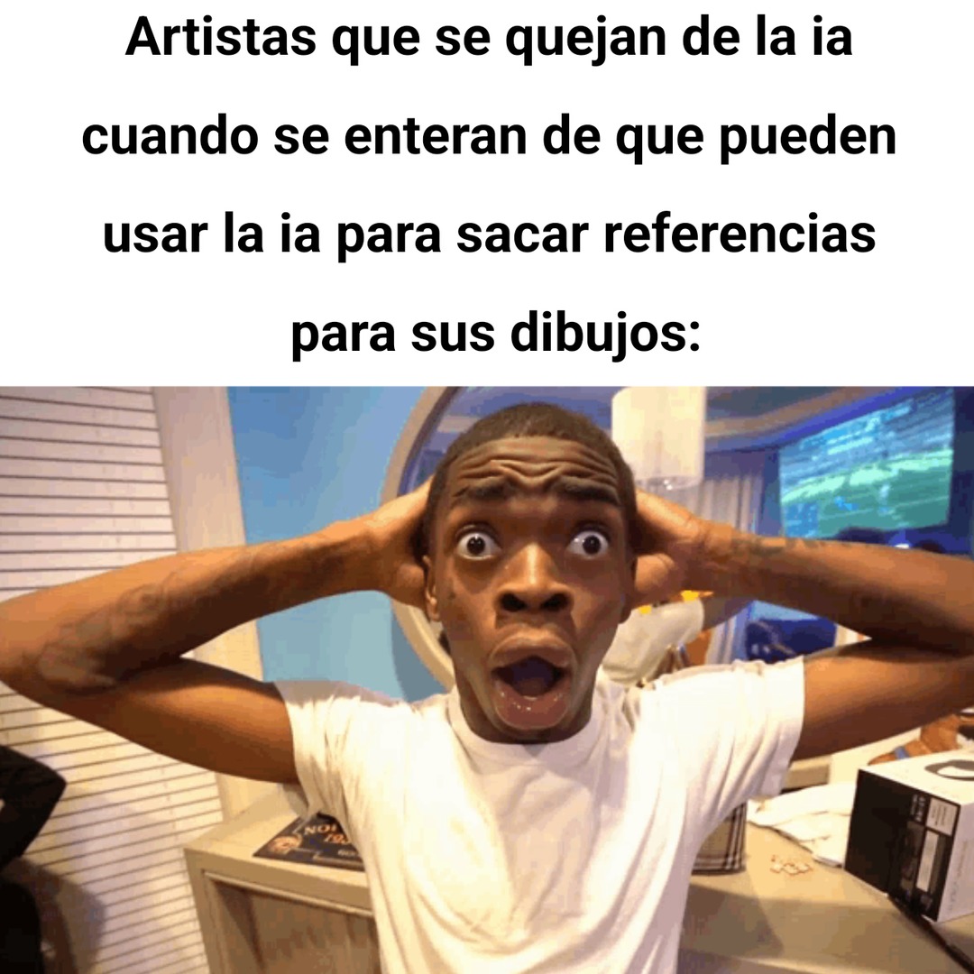 Pueden usar la ia para eso pero se ponen a llorar por un robot - meme