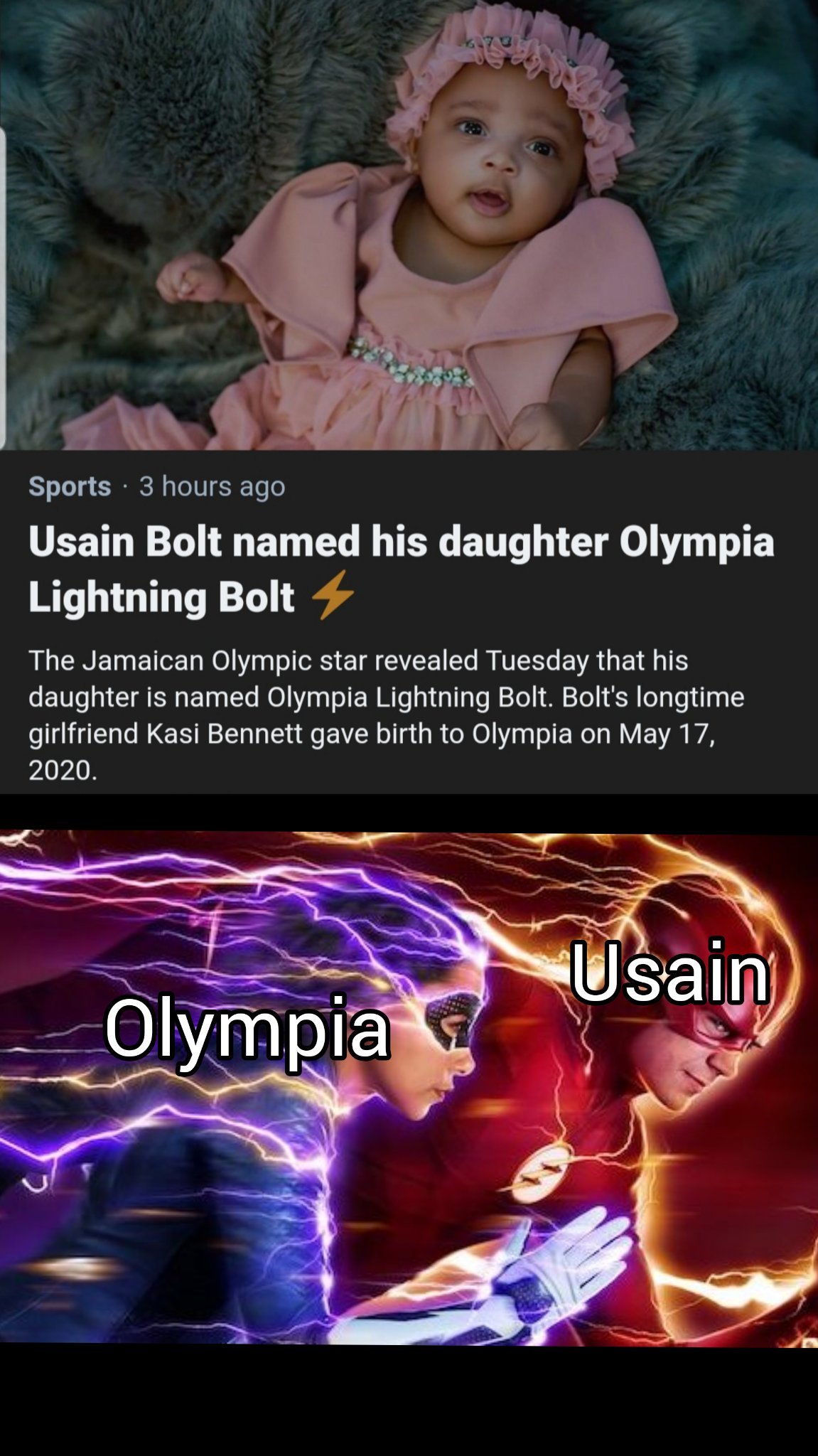 With a name like that she has to win the Olympics too right? - meme