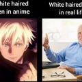 White haired men