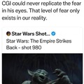 Yoda showing real fear