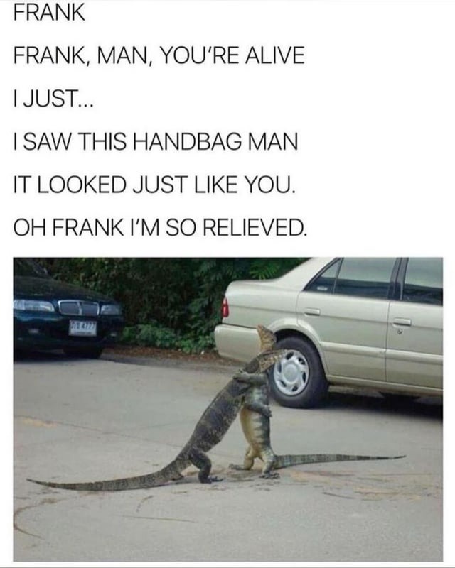 Frank... I thought I lost you - meme