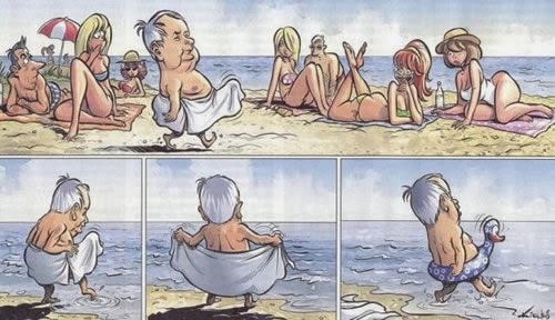 Playa nudista - meme