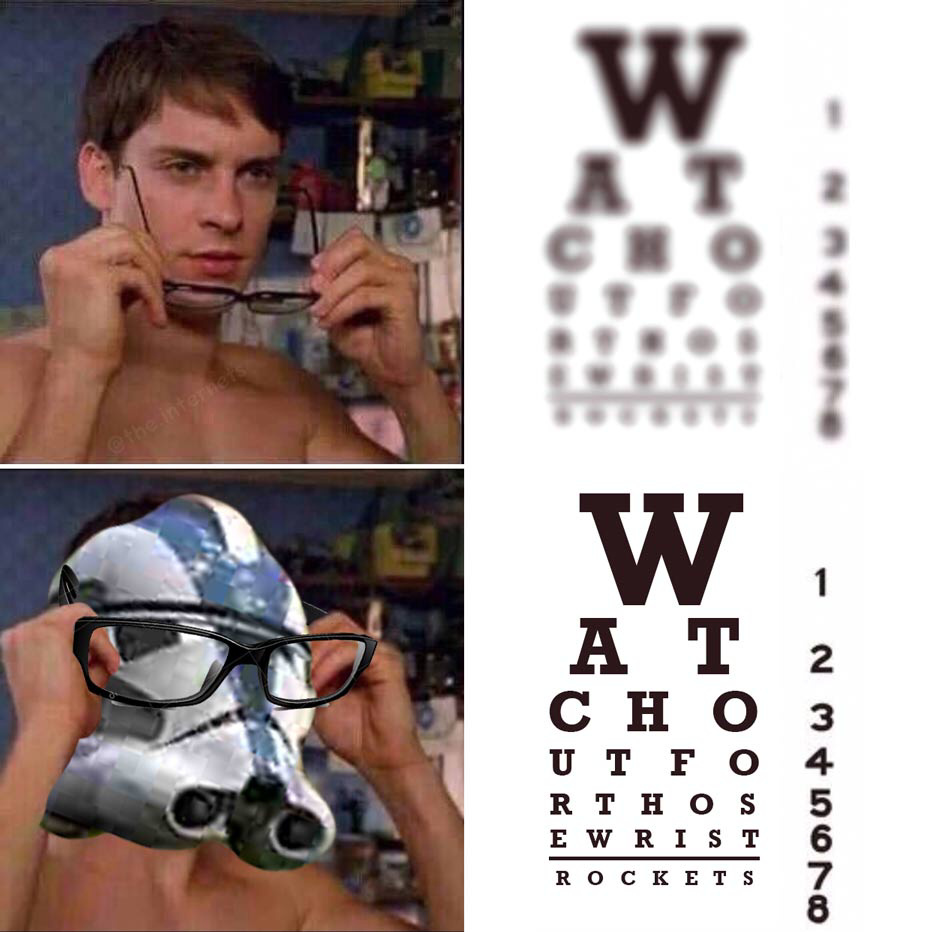 watch out for those wrist rockets - meme