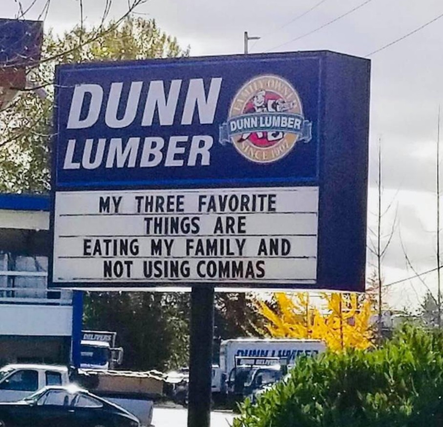 Commas people! Use 'em - meme