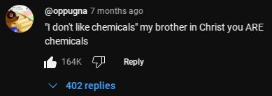 i don't like chemicals mfs when - meme