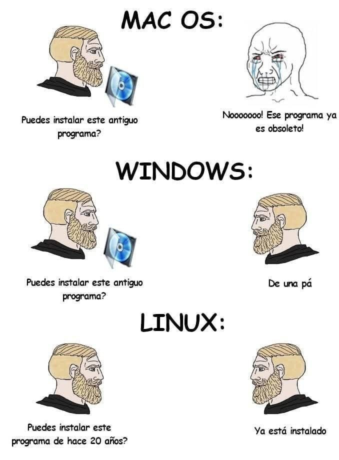 linux te gana - meme