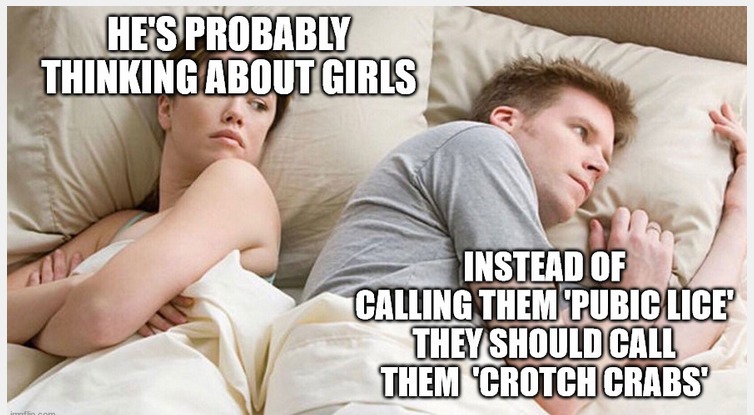 Crotch crabs - meme