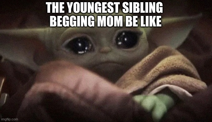 crying baby yoda - meme