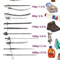 Peso por equivalencia de diferentes espadas