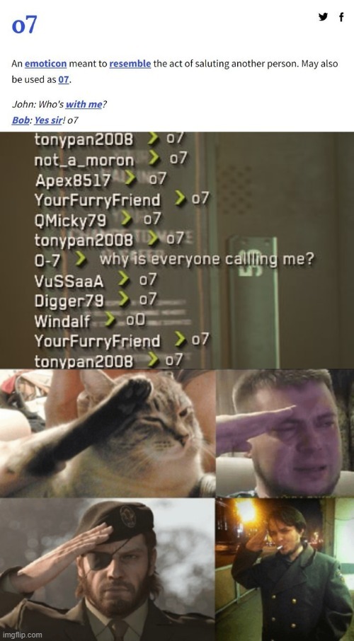 o7 my dudes - meme