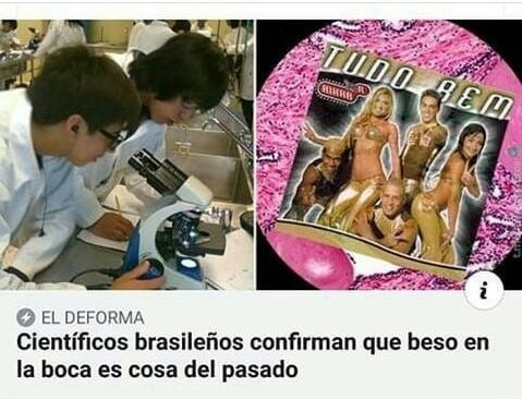 Beso en la boca es cosa del pasado - meme