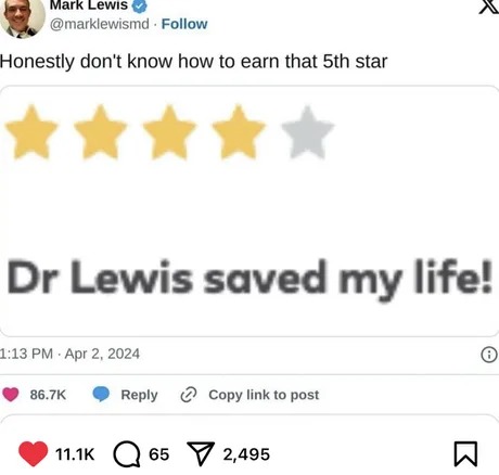 Dr Lewis can't do more - meme