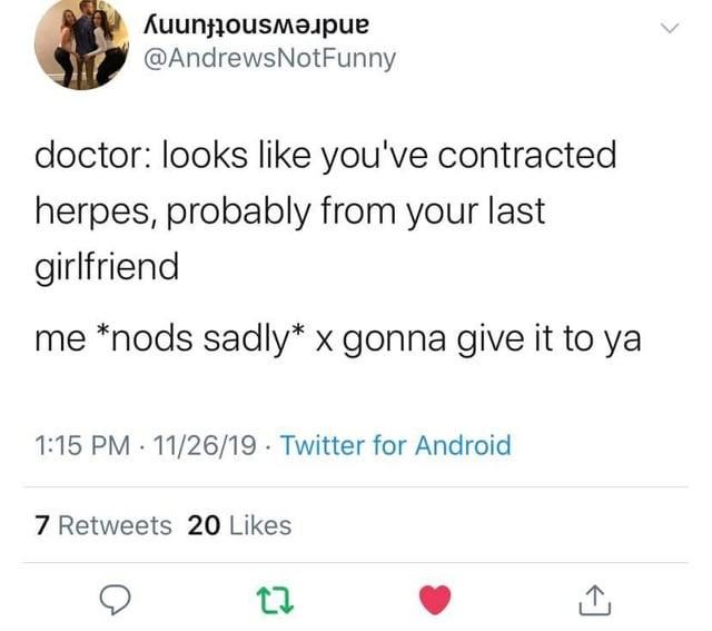 Doctor said herpes. He heard DMX lyrics instead - meme