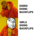 Girls doin backflips