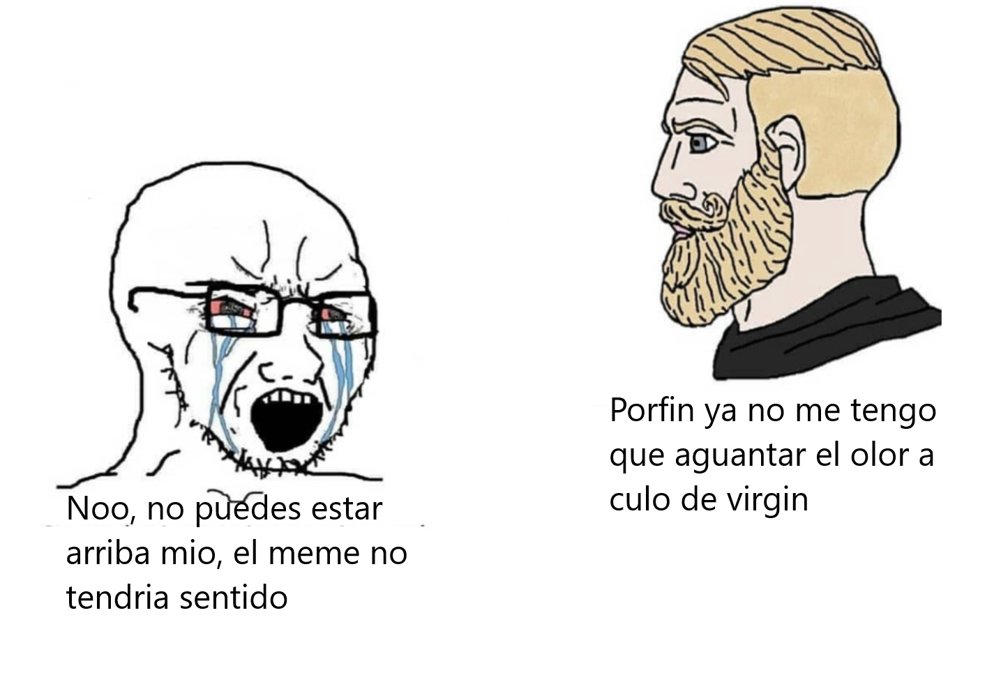 Mi primer meme de chad vs virgin