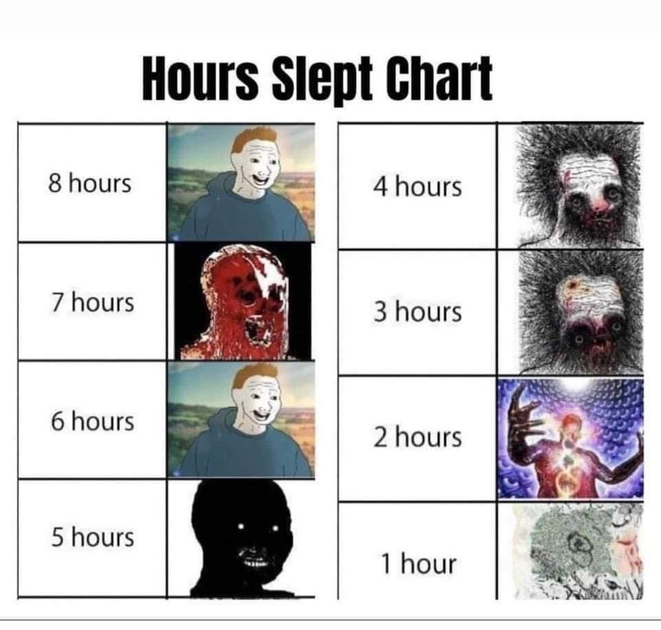 Sleep chart - meme