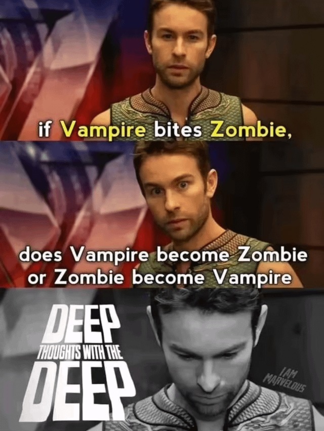 If Vampire bites Zombie - meme