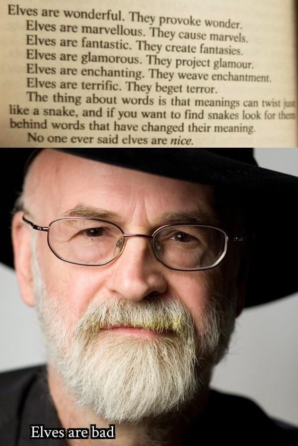 Elves are not nice, they’re terrifyingly magical and we forgot - meme