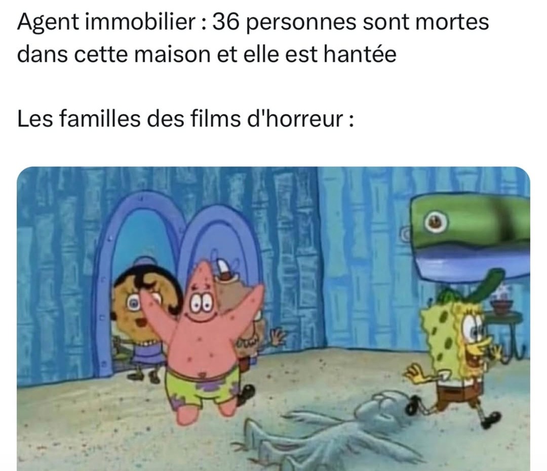 Familles dans les films d'horreur après l'annonce du siècle de l'agent immo - meme