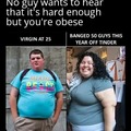 Being fat isn't the same as can't get laid