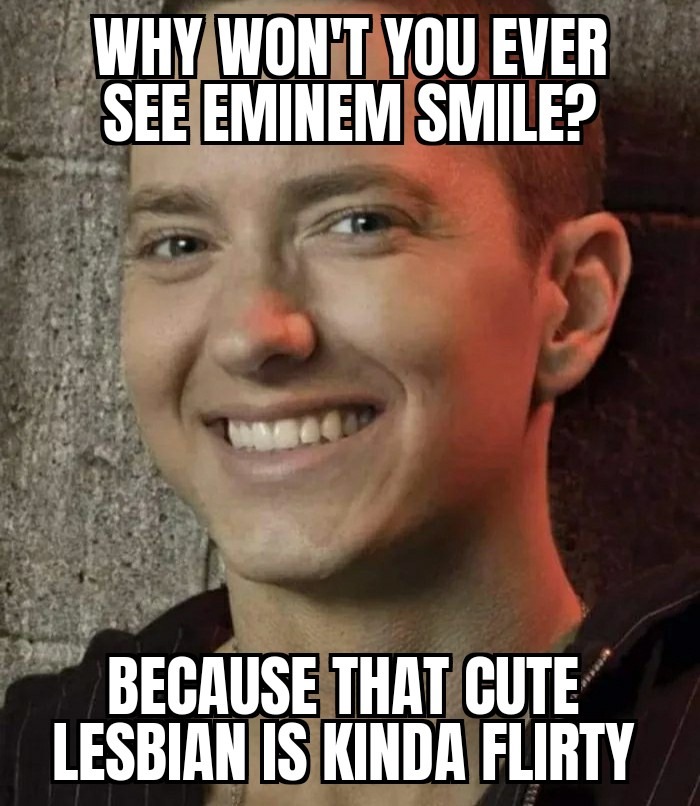Eminem has an outie, not an innie - meme