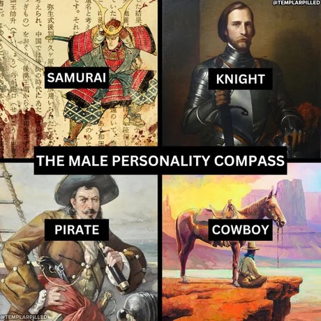 The male personality compass - meme