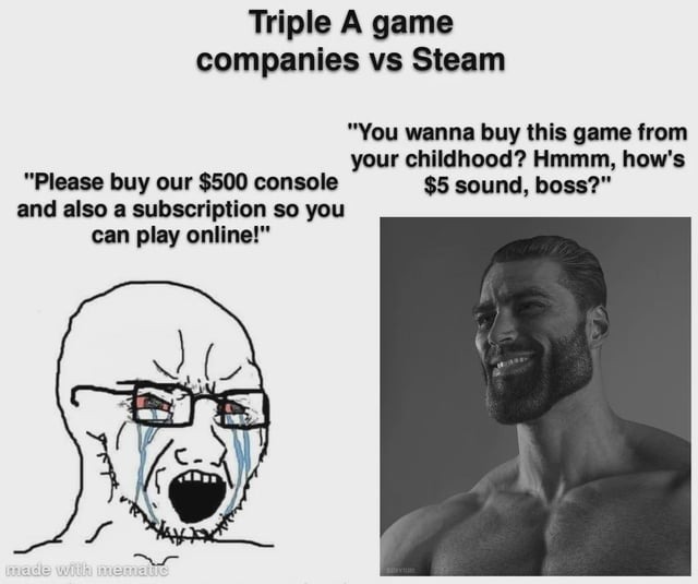 Gigachad Steam - meme