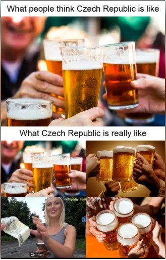 Ce que les personnes pensent que la République Tchèque est : / Ce que la République Tchèque est vraiment : - meme