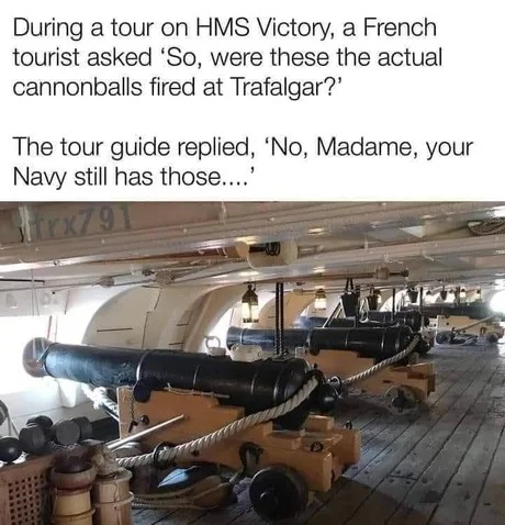 Trafalgar cannonballs - meme