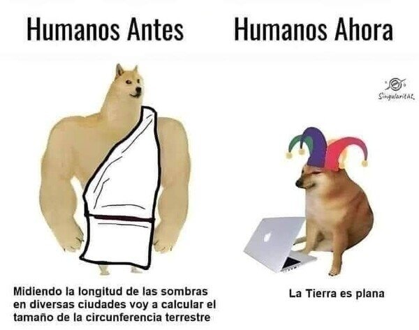 Humanos bien basados en la antiguedad - meme