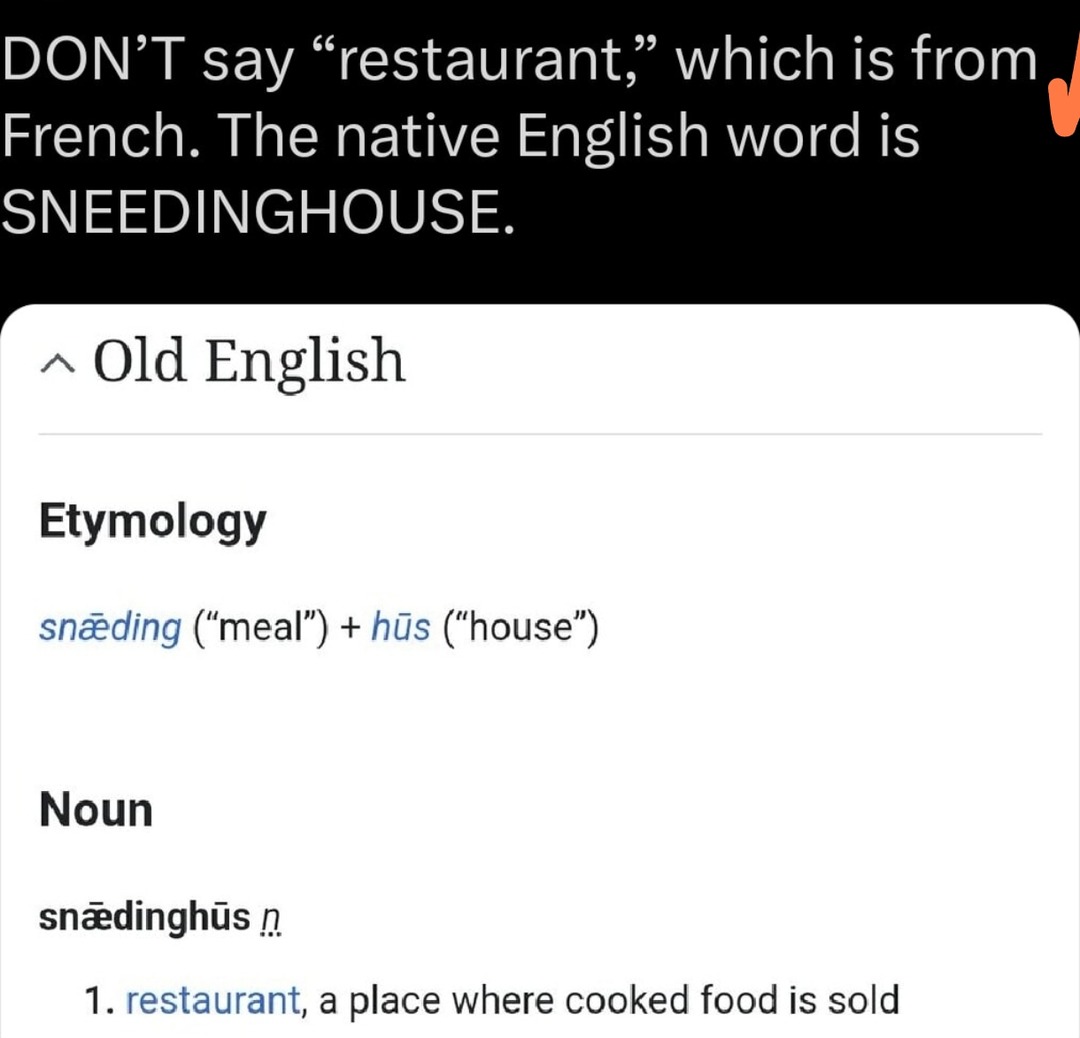 Stop saying restaurant, it’s sneedingham palace now - meme
