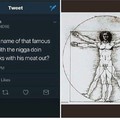 The answer is the the Vitruvian Man