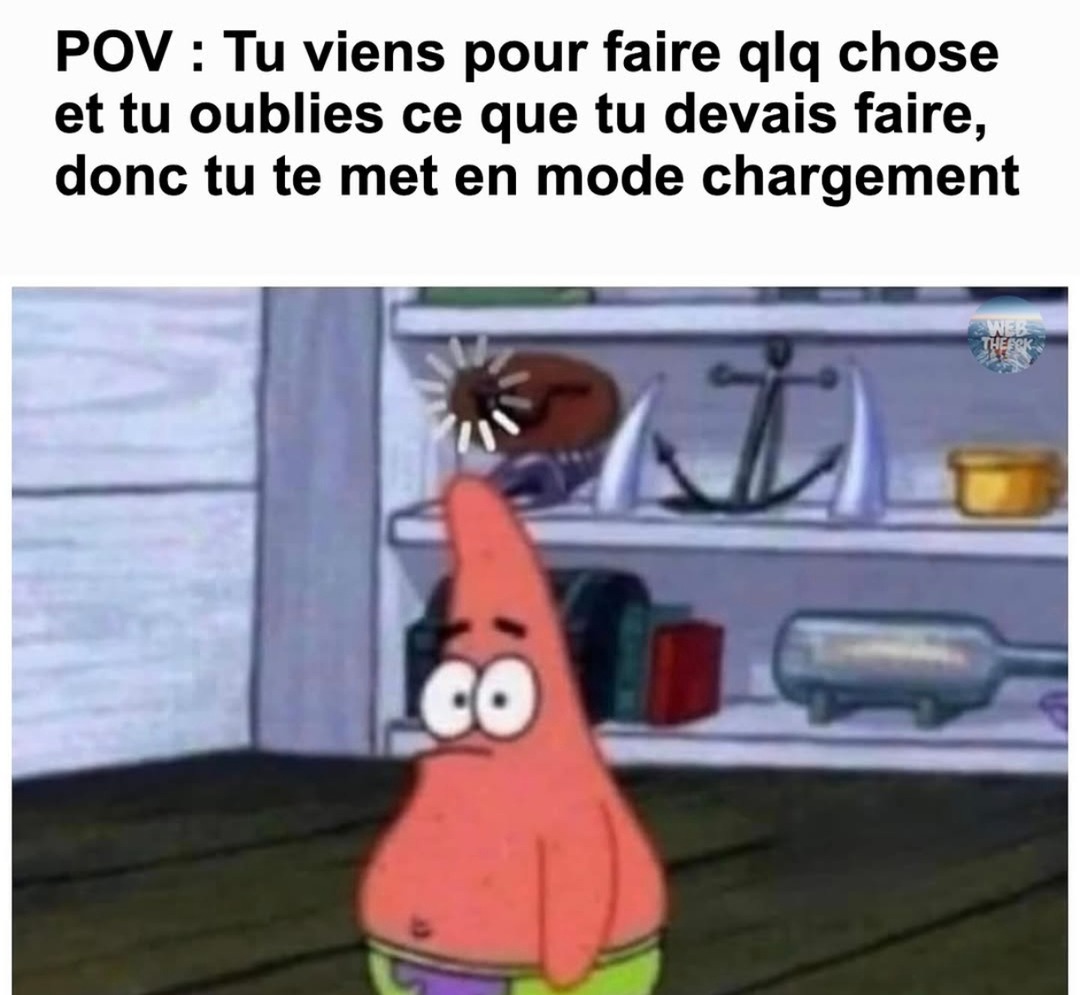 Quand t’oublies ce que tu venais faire et tu freezes comme Windows 98 - meme