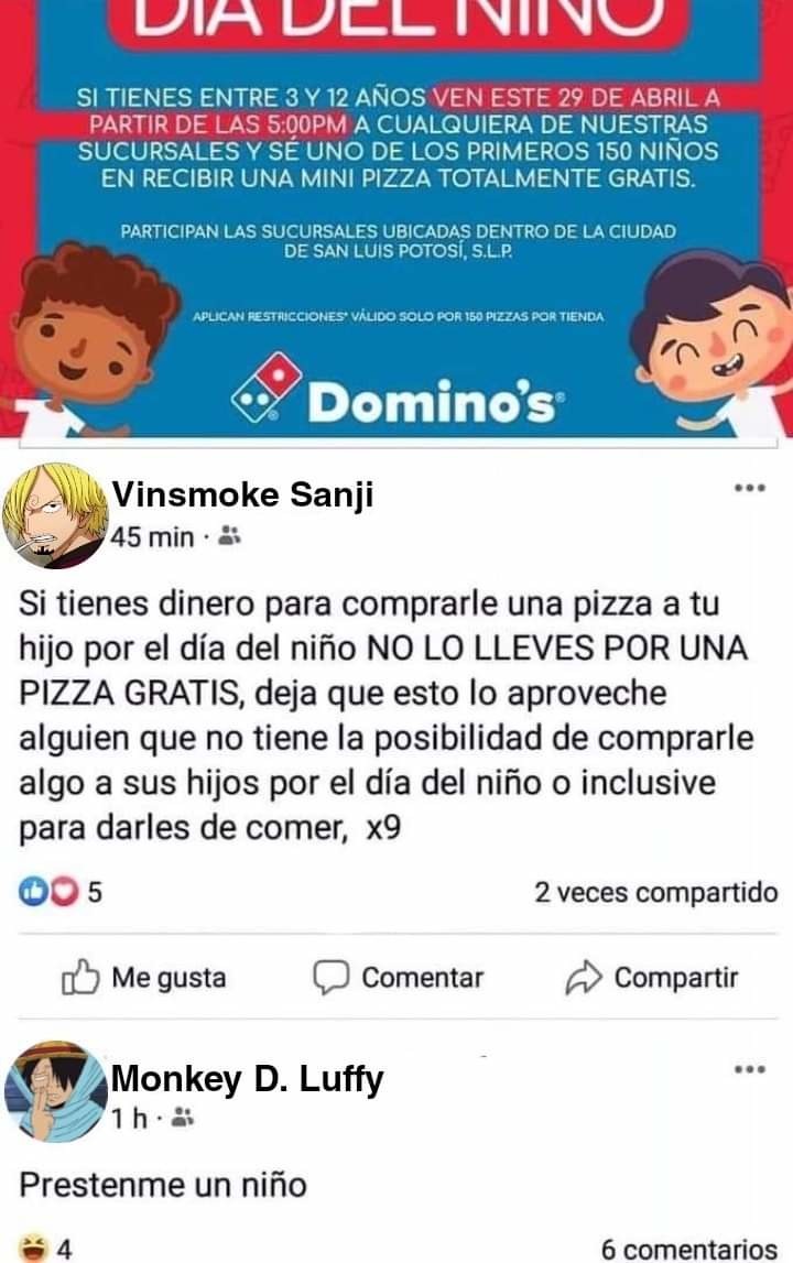 Pizza gratis - meme